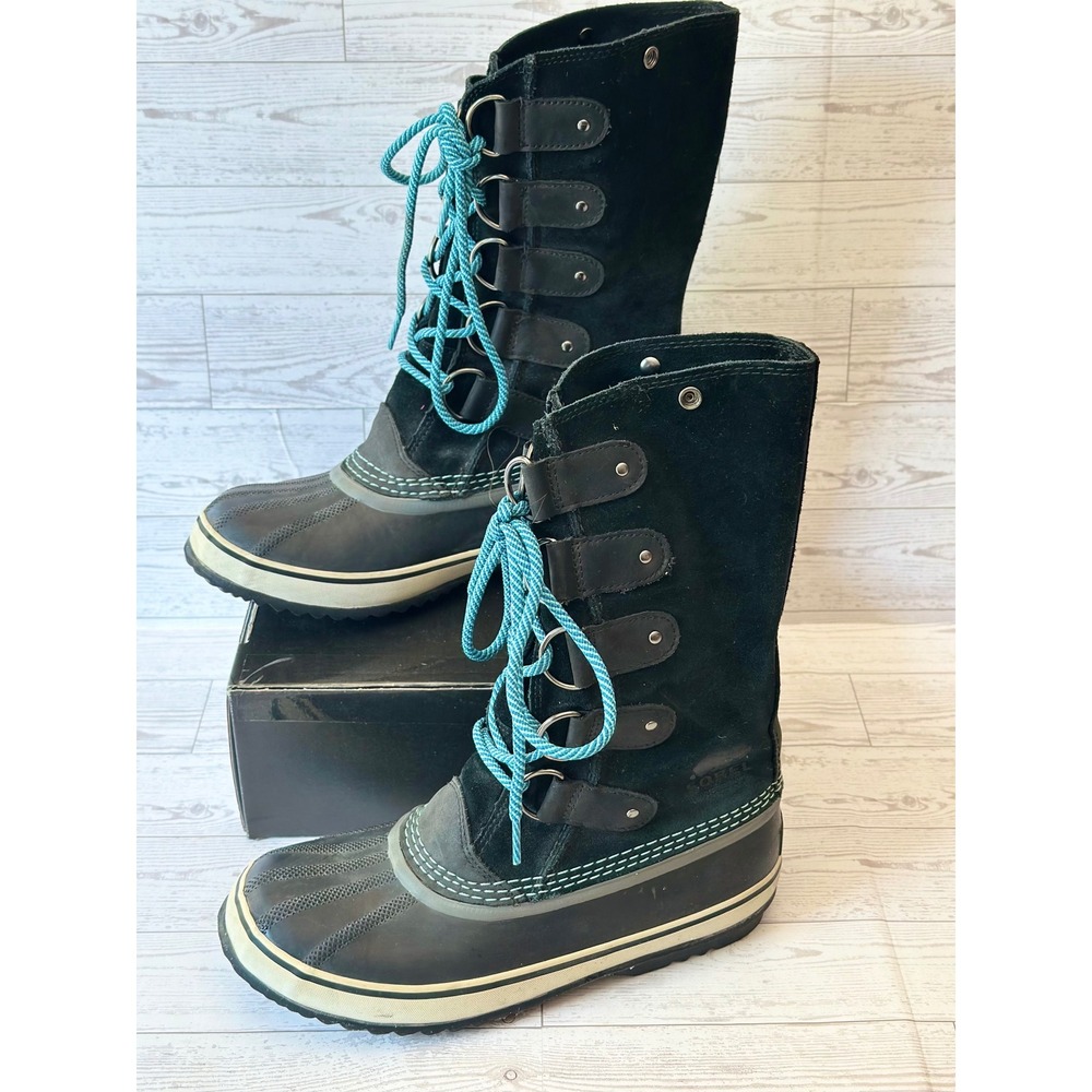 Sorel Winter Carnival Boots Women 8.5 Black Waterproof Gorpcore Granolagirl